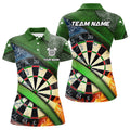 Personalized Green 3D Dartboard Fire And Water Men Darts Custom Darts Team