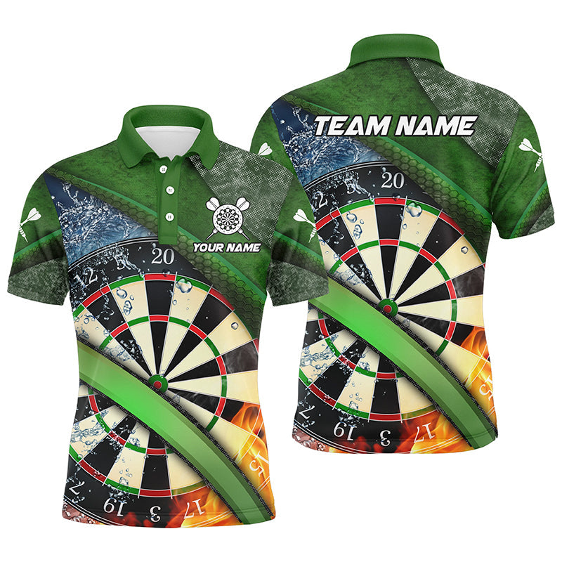 Personalized Green 3D Dartboard Fire And Water Men Darts Custom Darts Team
