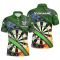 Personalized Green 3D Dartboard Fire And Water Men Darts Custom Darts Team