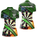 Personalized Green 3D Dartboard Fire And Water Men Darts Custom Darts Team