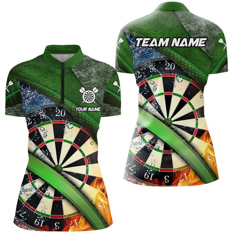 Personalized Green 3D Dartboard Fire And Water Men Darts Custom Darts Team