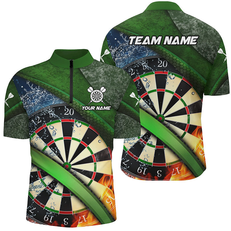 Personalized Green 3D Dartboard Fire And Water Men Darts Custom Darts Team