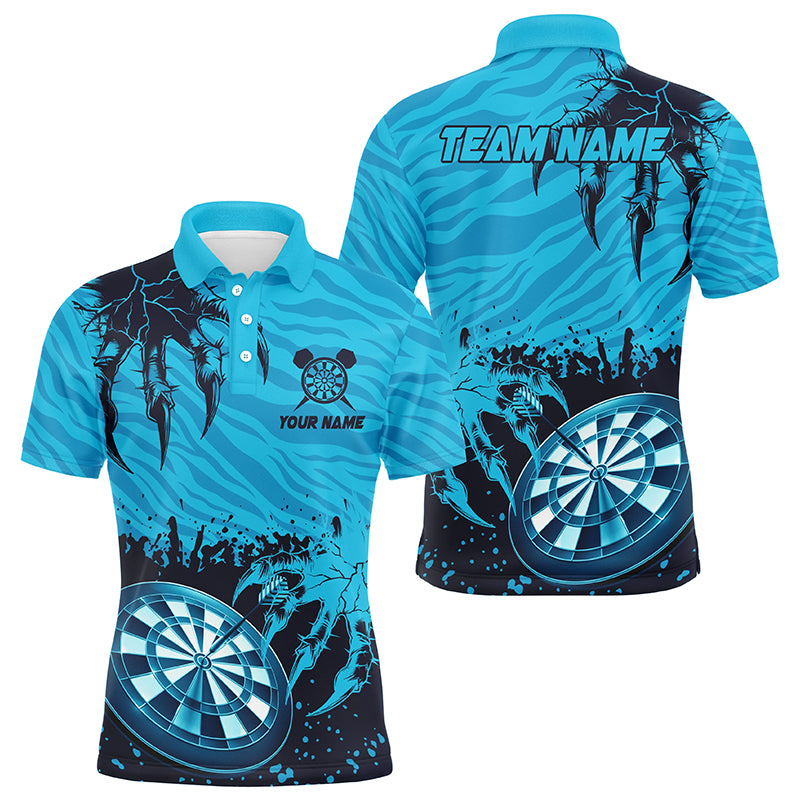 Funny Claw Dartboard Blue Men Darts Quarter-Zip Customized Team League Darts