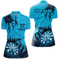 Funny Claw Dartboard Blue Men Darts Quarter-Zip Customized Team League Darts