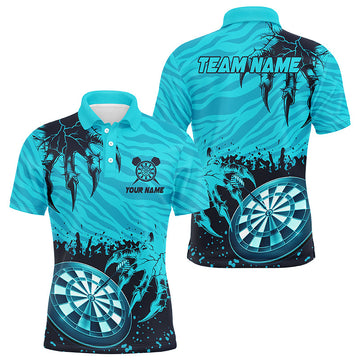 Funny Claw Dartboard Turquoise Men Darts Quarter-Zip Custom Team League Darts
