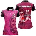 Pink Ribbon Aim For Strength Custom Darts, Breast Cancer Pink Darts Team