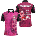 Pink Ribbon Aim For Strength Custom Darts, Breast Cancer Pink Darts Team