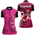 Pink Ribbon Aim For Strength Custom Darts, Breast Cancer Pink Darts Team