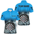 Personalized Blue Darts Board In Water 3D Printed Men Darts Custom Darts Attire