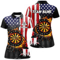American Flag Darts Board Fire Flame Break Glass Custom Men Darts, Patriotic Darts
