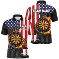 American Flag Darts Board Fire Flame Break Glass Custom Men Darts, Patriotic Darts
