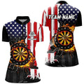 American Flag Darts Board Fire Flame Break Glass Custom Men Darts, Patriotic Darts