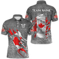 Personalized Grey Grunge Canadian Flag Darts Custom Patriotic Darts Team