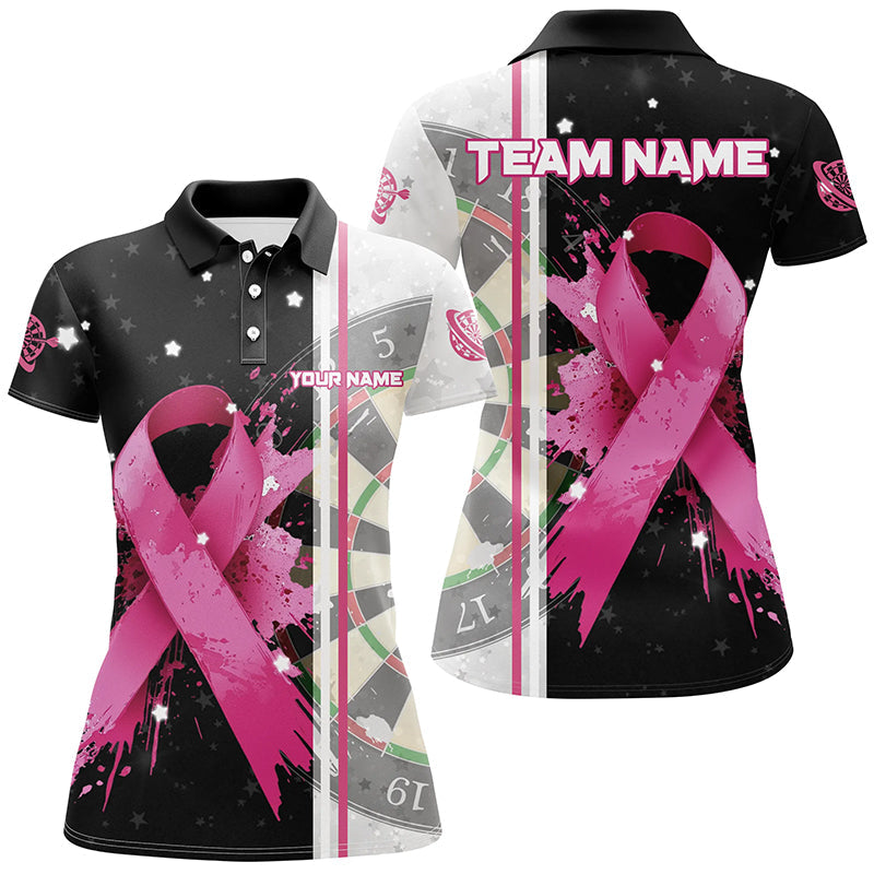 Pink Ribbon Breast Cancer Darts Custom Grunge Darts, Breast Cancer Gifts