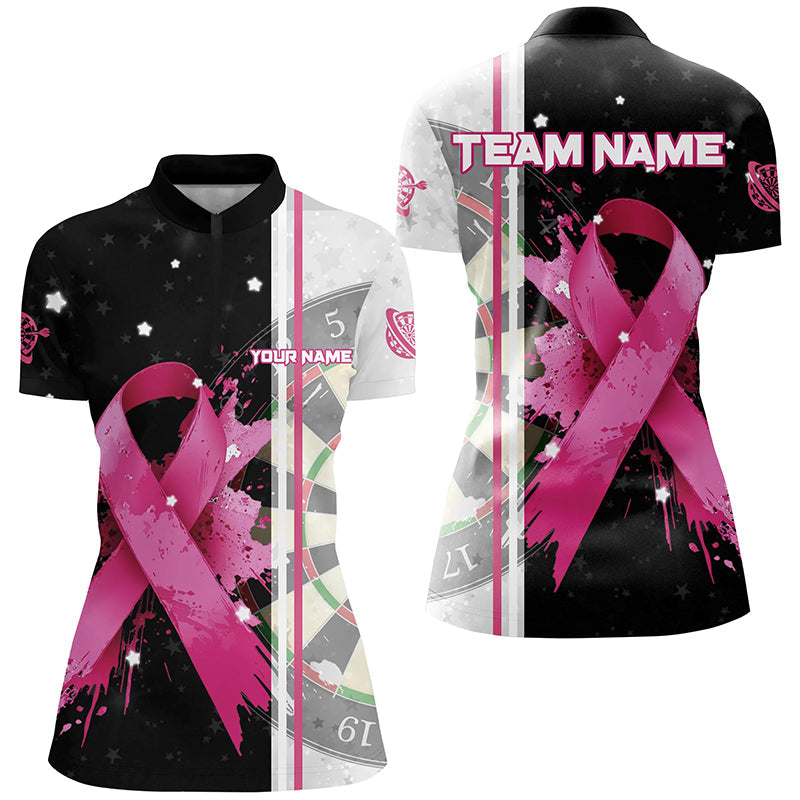 Pink Ribbon Breast Cancer Darts Custom Grunge Darts, Breast Cancer Gifts