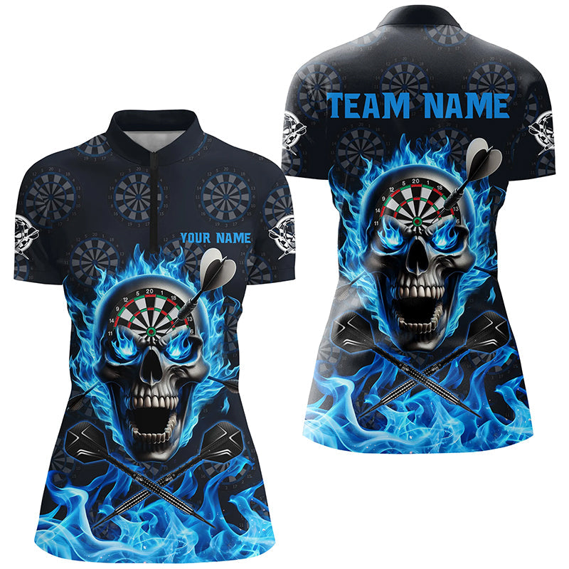 Blue Darts Skull Fire Flame Custom Men Darts, 3D Printed Darts For Team