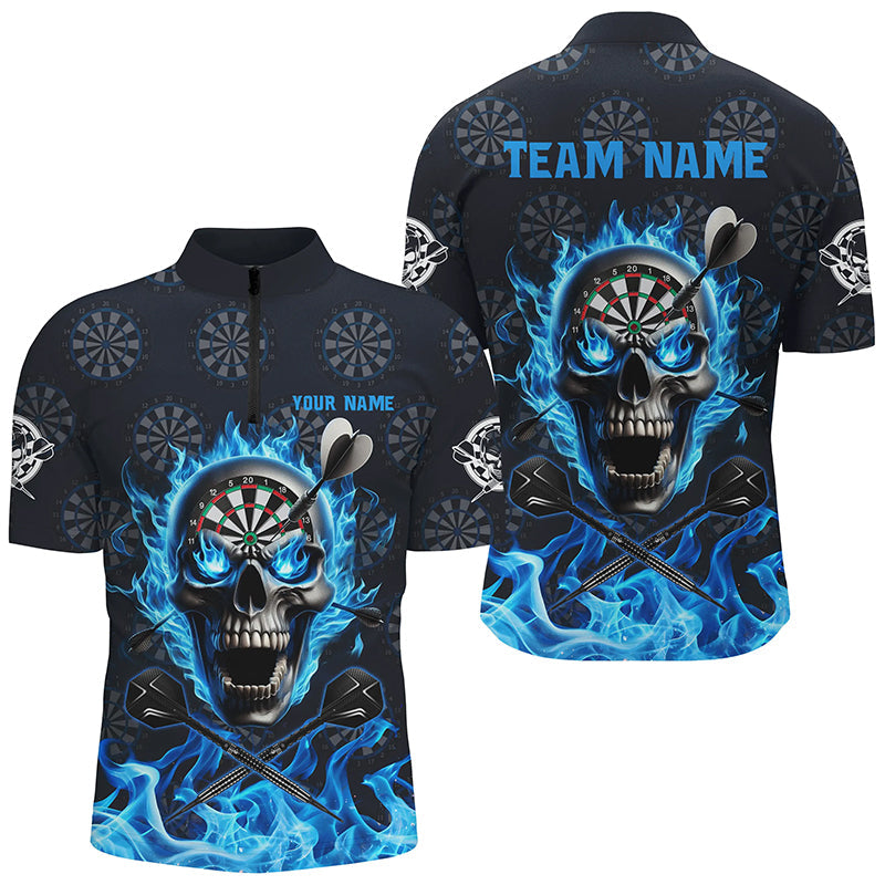 Blue Darts Skull Fire Flame Custom Men Darts, 3D Printed Darts For Team