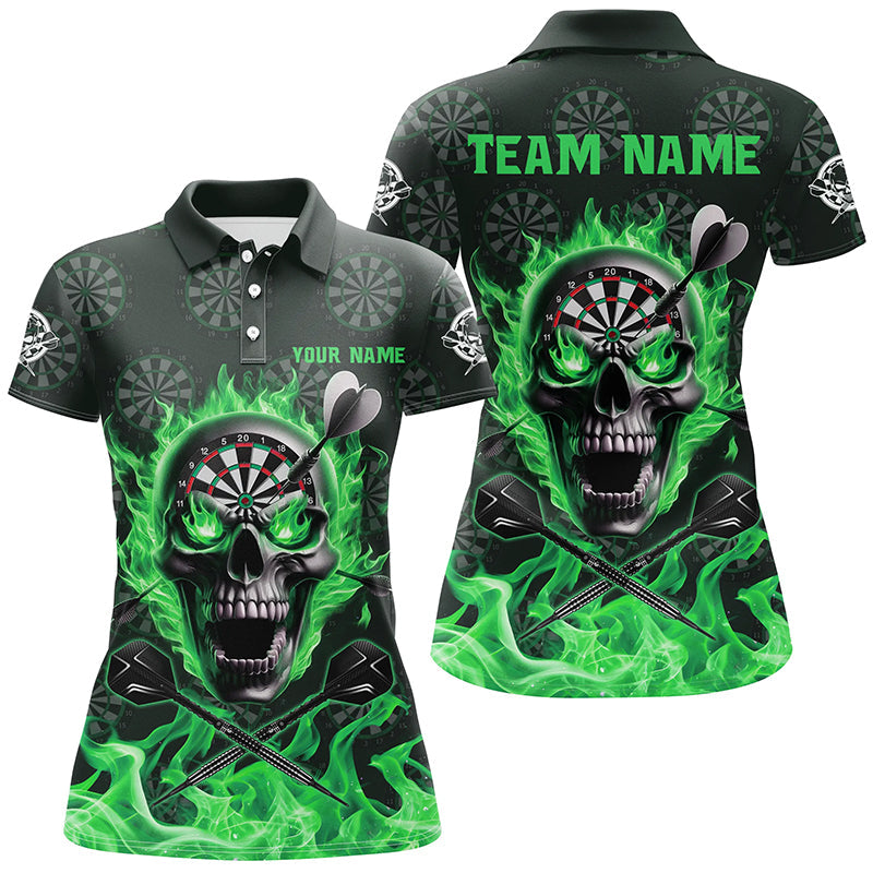 Green Darts Skull Fire Flame Custom Men Darts, 3D Darts For Team