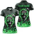 Green Darts Skull Fire Flame Custom Men Darts, 3D Darts For Team