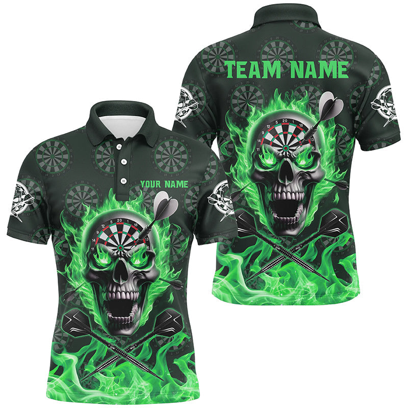 Green Darts Skull Fire Flame Custom Men Darts, 3D Darts For Team