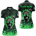 Green Darts Skull Fire Flame Custom Men Darts, 3D Darts For Team
