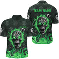 Green Darts Skull Fire Flame Custom Men Darts, 3D Darts For Team