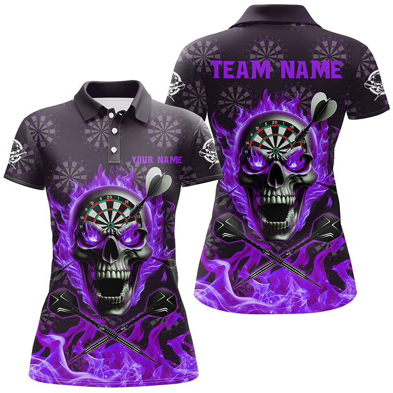 Purple Darts Skull Fire Flame Custom Men Dart, 3D Darts For Team