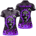 Purple Darts Skull Fire Flame Custom Men Dart, 3D Darts For Team