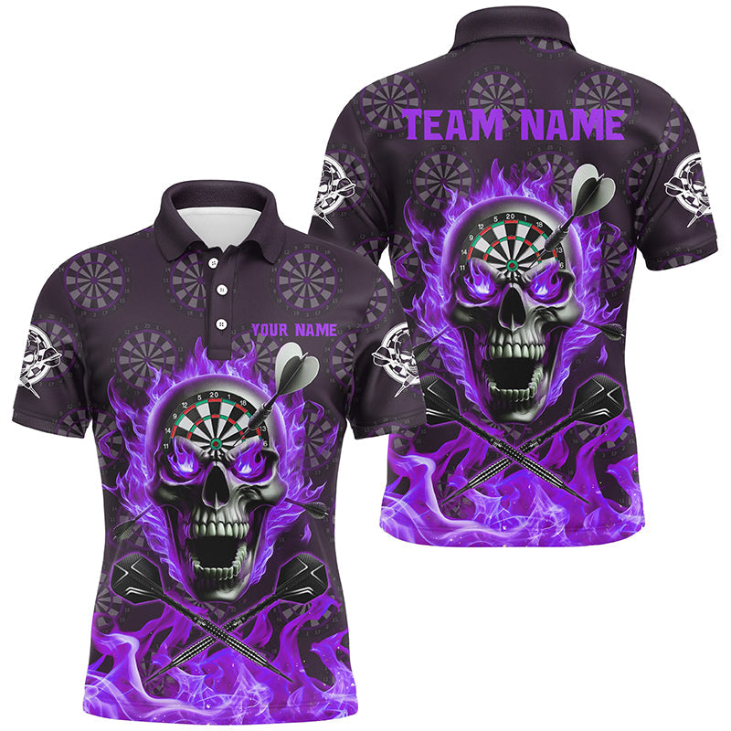 Purple Darts Skull Fire Flame Custom Men Dart, 3D Darts For Team