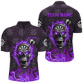 Purple Darts Skull Fire Flame Custom Men Dart, 3D Darts For Team