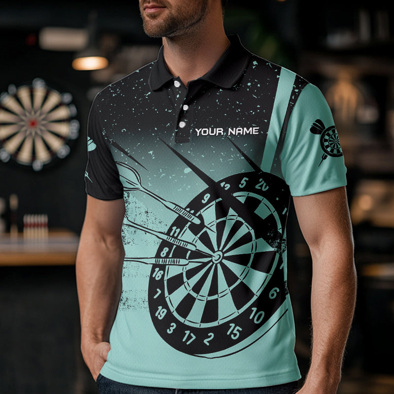 Personalized Grunge Turquoise Darts and Custom Dart Darts Team