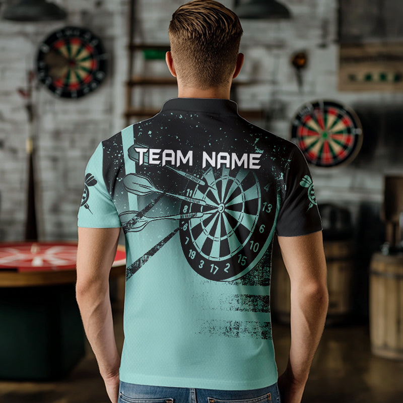 Personalized Grunge Turquoise Darts and Custom Dart Darts Team