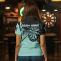 Personalized Grunge Turquoise Darts and Custom Dart Darts Team