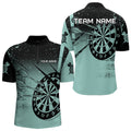 Personalized Grunge Turquoise Darts and Custom Dart Darts Team