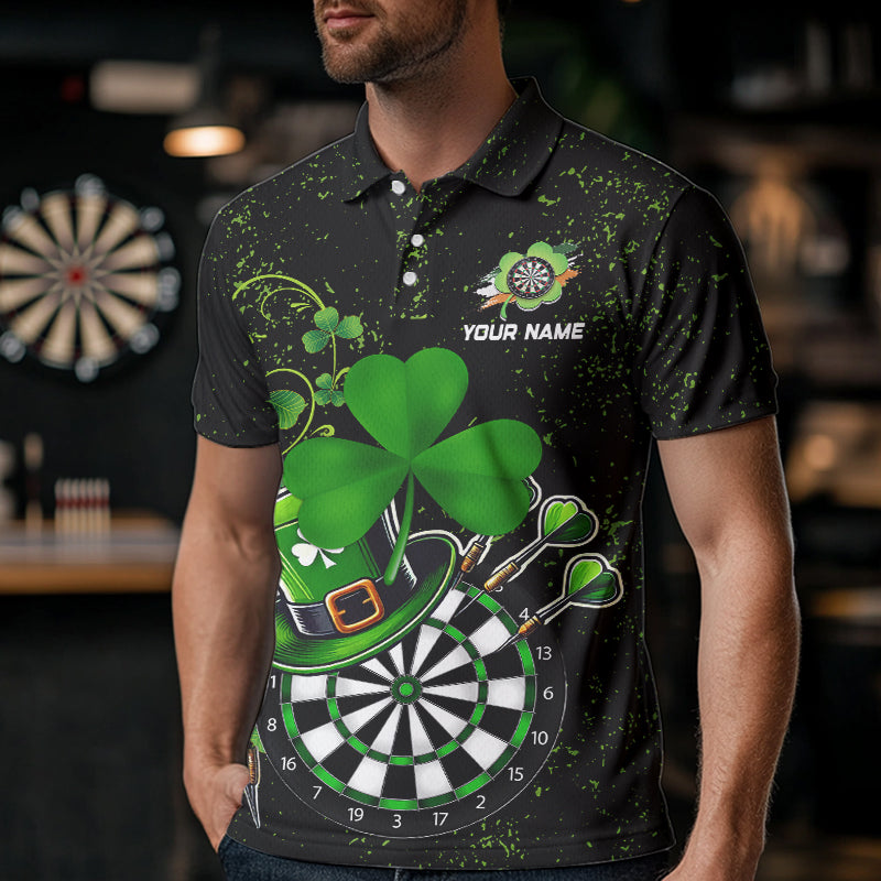 Luckiest Green Shamrock Black Grunge Dart Custom St Patrick Day Dart Team