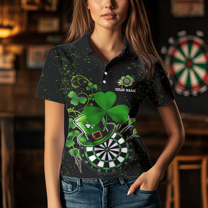 Luckiest Green Shamrock Black Grunge Dart Custom St Patrick Day Dart Team