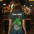 Luckiest Green Shamrock Black Grunge Dart Custom St Patrick Day Dart Team
