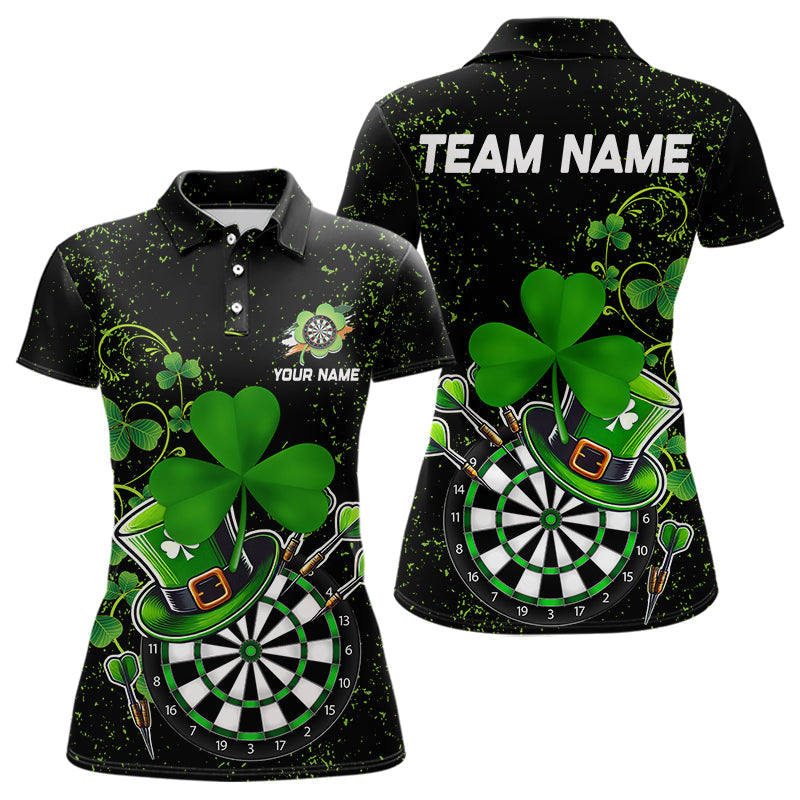 Luckiest Green Shamrock Black Grunge Dart Custom St Patrick Day Dart Team