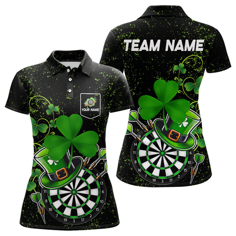 Luckiest Green Shamrock Black Grunge Dart Custom St Patrick Day Dart Team