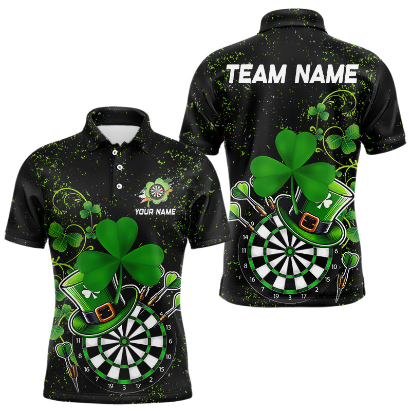 Luckiest Green Shamrock Black Grunge Dart Custom St Patrick Day Dart Team