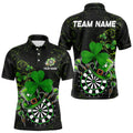 Luckiest Green Shamrock Black Grunge Dart Custom St Patrick Day Dart Team