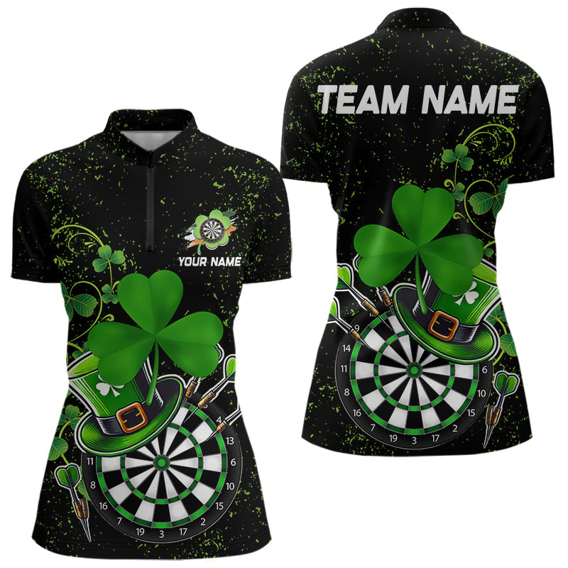 Luckiest Green Shamrock Black Grunge Dart Custom St Patrick Day Dart Team