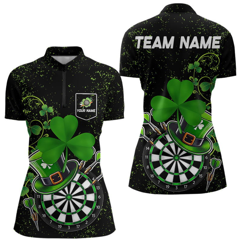 Luckiest Green Shamrock Black Grunge Dart Custom St Patrick Day Dart Team