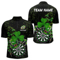 Luckiest Green Shamrock Black Grunge Dart Custom St Patrick Day Dart Team