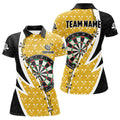 Personalized Darts Board Black Yellow Dart Men Quarter-Zip Custom Darts Team