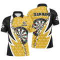 Personalized Darts Board Black Yellow Dart Men Quarter-Zip Custom Darts Team