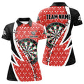 Personalized Darts Board Black Red Darts Men Quarter-Zip Custom Darts Team
