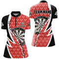 Personalized Darts Board Black Red Darts Men Quarter-Zip Custom Darts Team