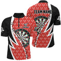 Personalized Darts Board Black Red Darts Men Quarter-Zip Custom Darts Team