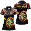 Personalized Fire Darts Board Thunder Lightning Men Quarter-Zip, Darts Team